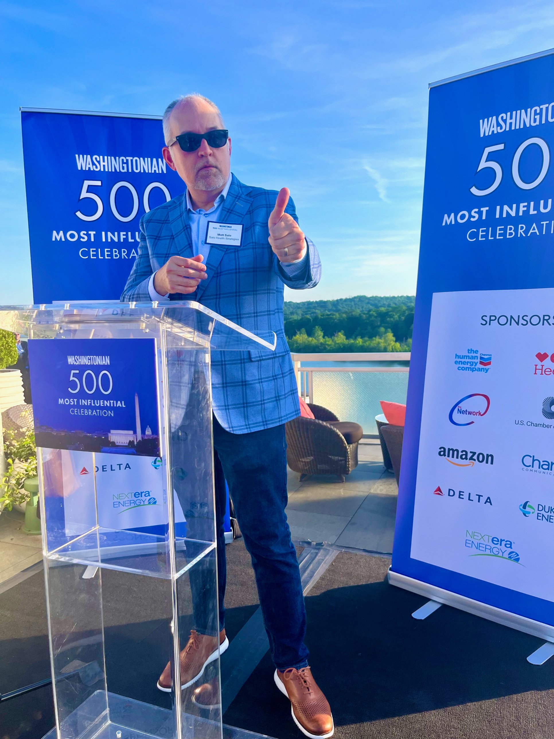 Matt Salo speaking at the Washingtonian 500 Most Influential celebration